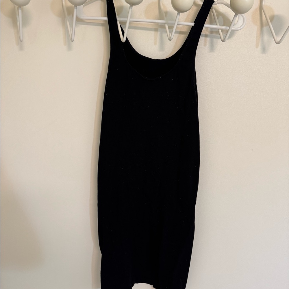 Aritzia Black Nylon Mini Dress